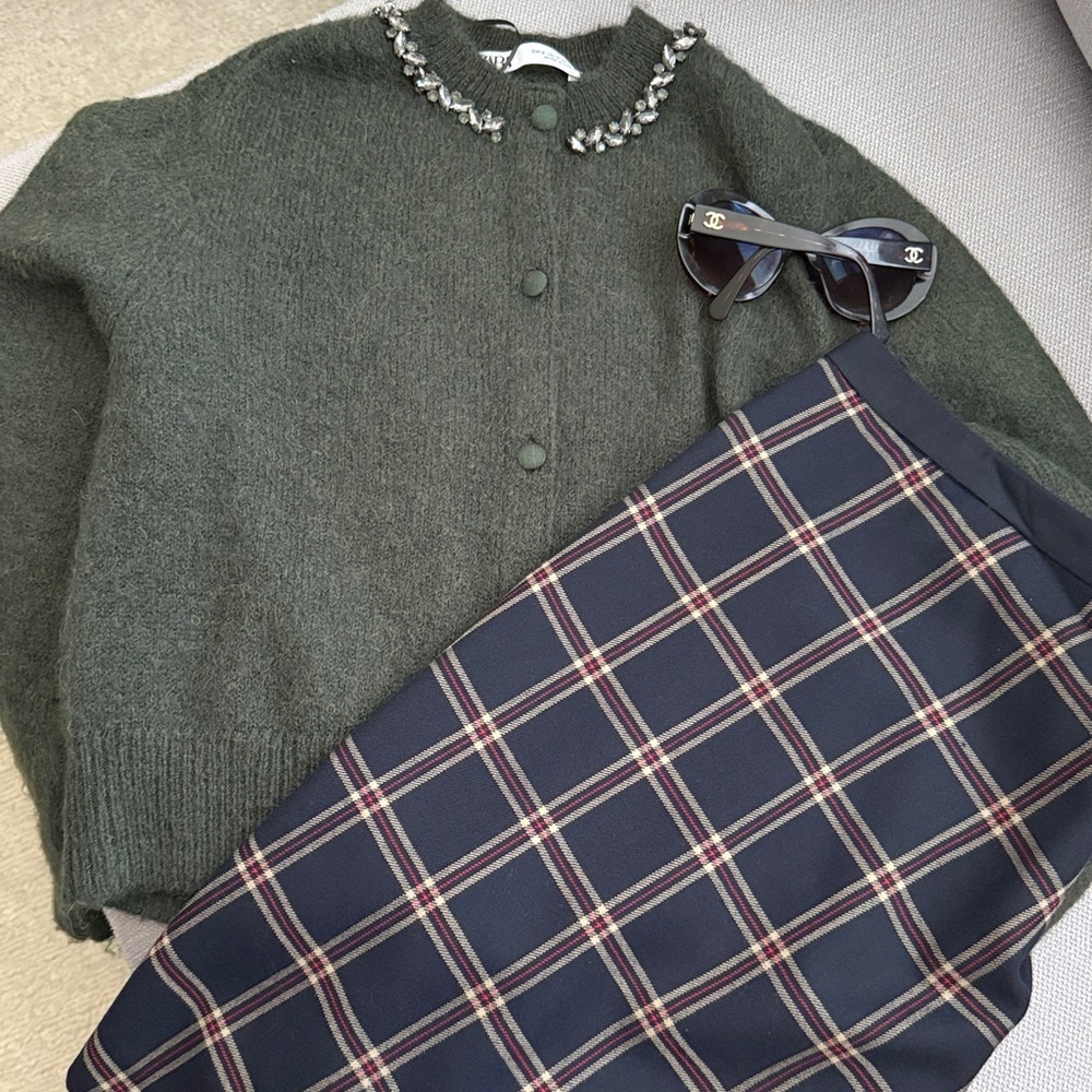 Brooks Brothers Wool Plaid Pencil Skirt Size 12 NWT - Picture 4 of 13
